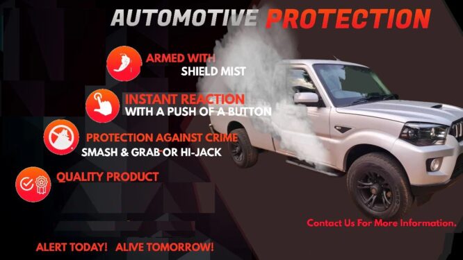 Vehicle Pepper Spray System 2, 3 or 4 Nozzle