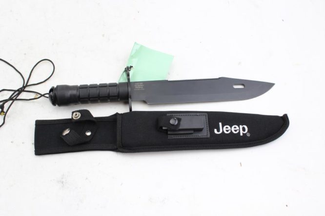 Jeep Fixed Blade Survival Knife And Sheath
