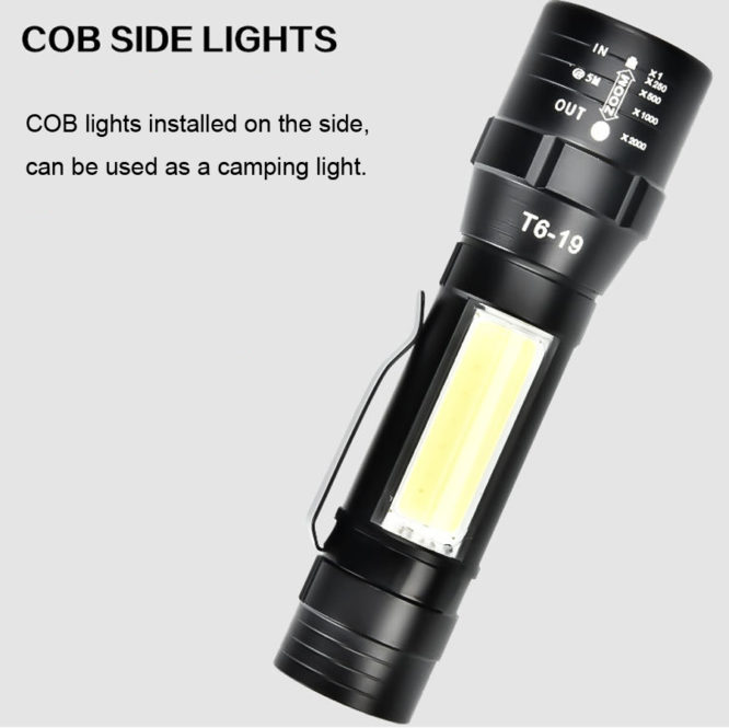 Electronic Torch  with USB charger JY - 8546 - Image 2