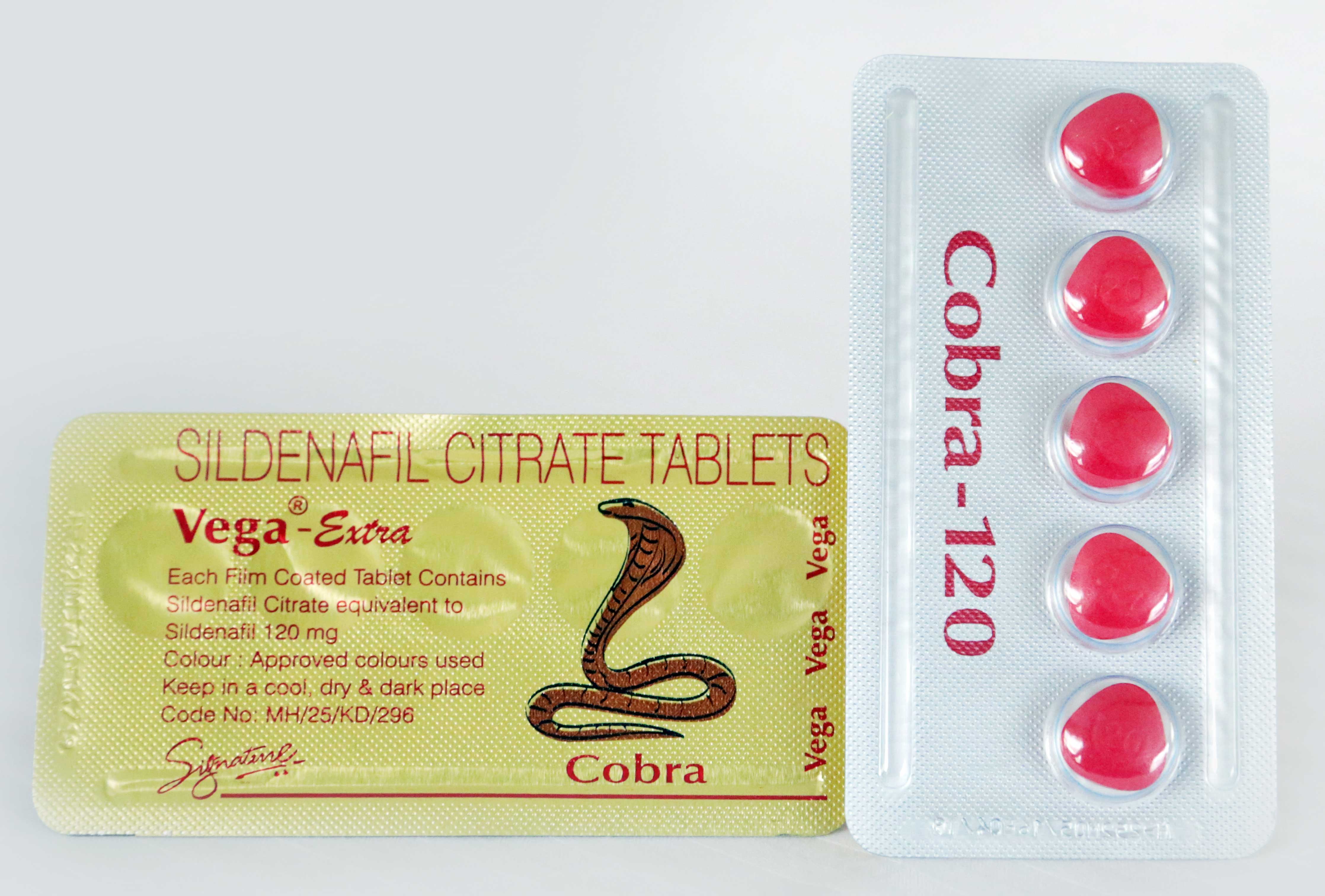COBRA 120MG RED / BLUE (5 X TABLETS) One of the strongest medication for men’s impotence
