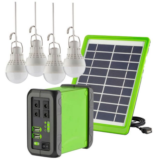 SOLAR PANEL LIGHT KIT (4 LIGHTS)