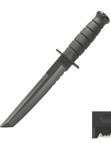 KA-BAR Tanto Kraton Partially Serrated w/Kydex Sheath Product Code:K-BAR1245