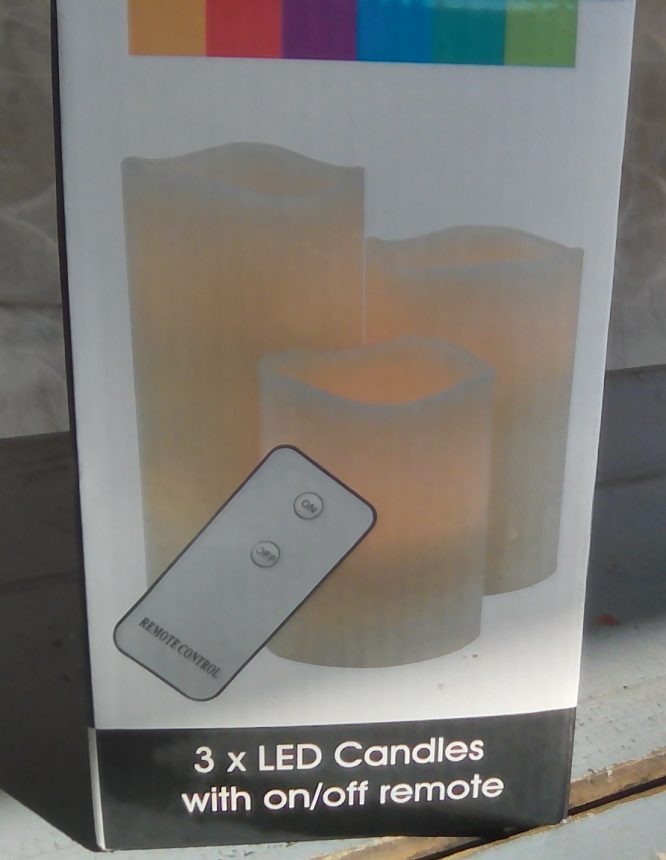 3Pcs LED Candle Flameless On/Off Remote Ivory H153 - Image 6