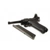 WW2 GERMAN OFFICER P08 LUGER 4 INCH METAL GAS BLOW BACK PISTOL - BLACK 