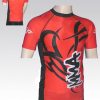 MMA RASH GUARD WHITE / RED / BLACK