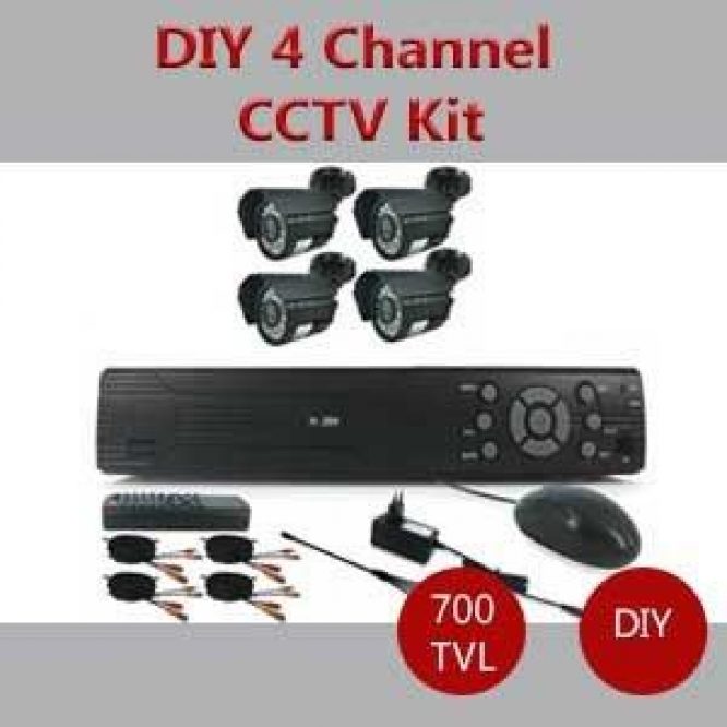 WHOLSALE ..Pack of 4 kits* DIY 4 channel CCTV kit with HDMI and internet remote viewing ( R1500.00 each)