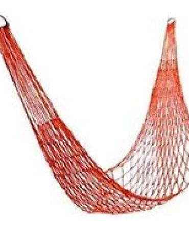 NYLON ROPE TRAVEL HAMMOCK- ROLLS UP THIS SIZE OF YOUR HAND. 