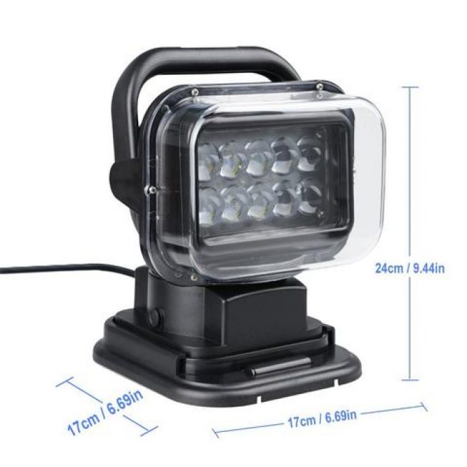 Rotating 50W Cree Led Search Light Remote Control Spot Work Light For Hummer Jeep And Other Off-road Vehicles or Trucks Boat