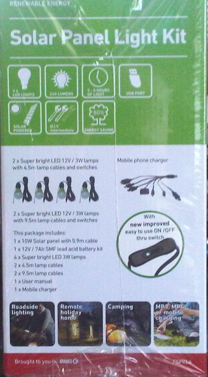 SOLAR PANEL LIGHT KIT (4 LIGHTS) - Image 2