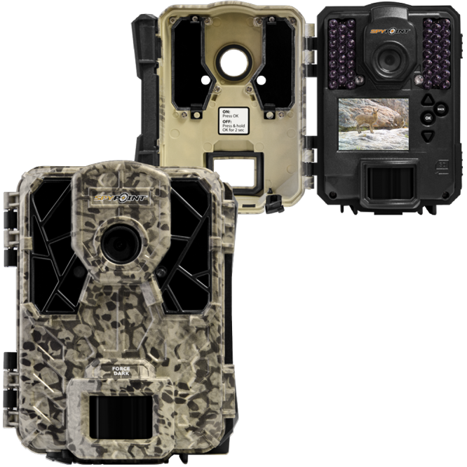 SpyPoint FORCE-DARK – BLACK FLASH  TRAIL CAMERA (Camo) + built-in viewer