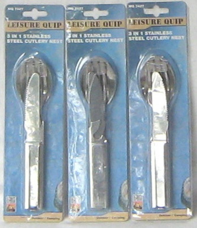 STAINLESS STEEL CAMPING CUTLERY NEST 