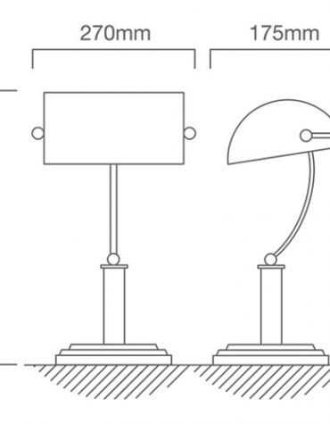 T.LAMP BANKERS CHROME OPAL SHADE T104