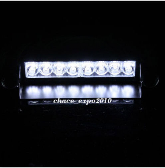 VEHICLE CAR TRUCK WHITE LED DASHBOARD FLASHING STROBE WARNING LIGHT - Image 4