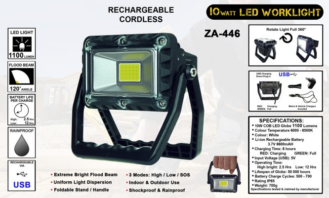 Work Light ZA 446 10 Watt 1100 Lumen