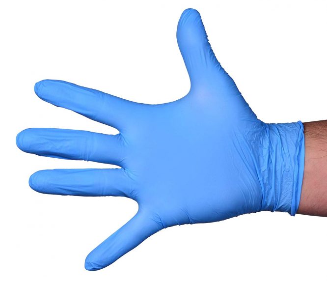 Medical NITRILE GLOVES (BOX OF 100) Blue
