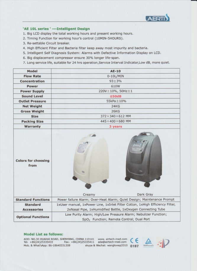AERTI 5 Litre Oxygen Concentrator Machine AE -5 NEW STOCK ARRIVED - Image 5