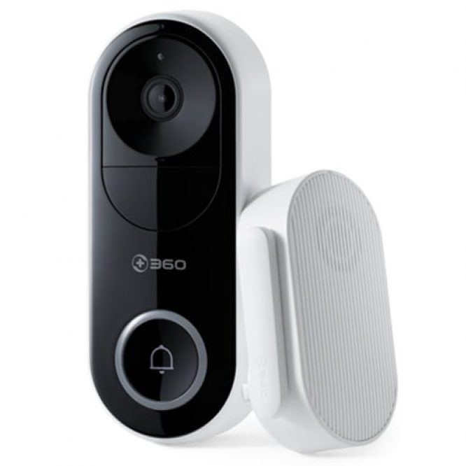 360 AI Face Recognition WiFi Smart Video Doorbell Motion Detection Infrared Night Vision