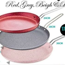 OMS Non Stick Granite 3 Piece Crepe Pan - Assorted