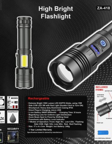 secure bright flashlight