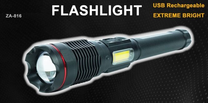 ZA-816 MEGA POWER 6000 LUMEN TORCH / FLASHLIGHT - NEW PRODUCT RELEASE