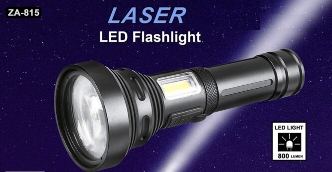 ZA-815 Laser LED Flashlight USB Rechargeable - Image 3
