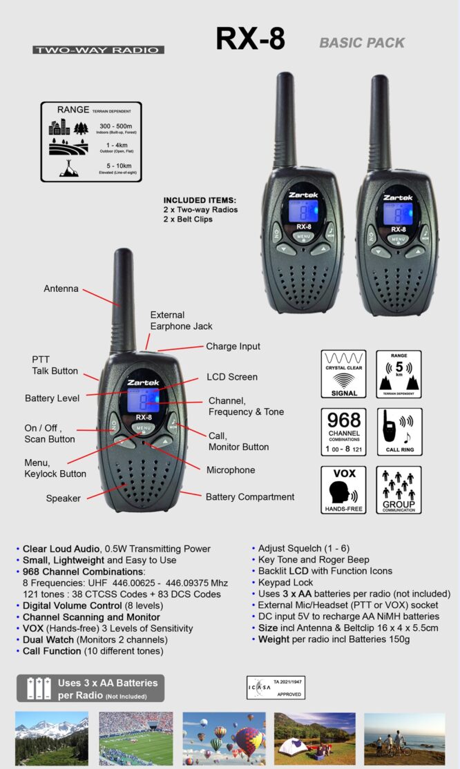 RX-8 BASIC TWIN PACK TWO-WAY RADIO - Image 3