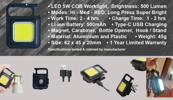 ZA-311 5W COB LED KEYRING LIGHT - Image 4