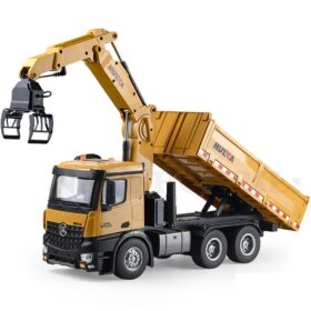 HUINA RC TIMBER TIPPER TRUCK WITH LOADING CRANE READY TO RUN 1/14 SCALE