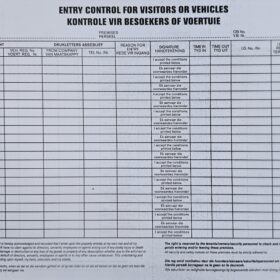 ENTRY CONTROL BOOK (FOR VISITORS & VEHICLES)